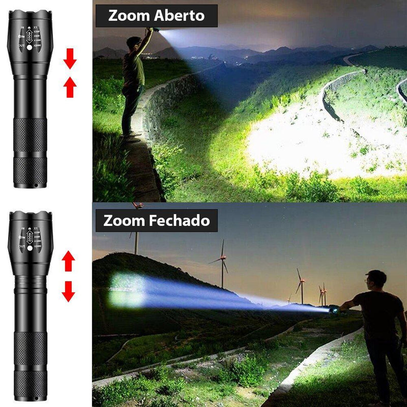 Lanterna Tática Pontente de Longo Alcance Prova D'água - Light Intensity™ - IsamixLar - Mega loja de utilidades